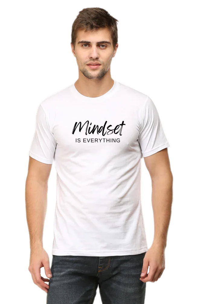 Mindset Is Everything White Plus Size T-Shirt - Sigma Trends