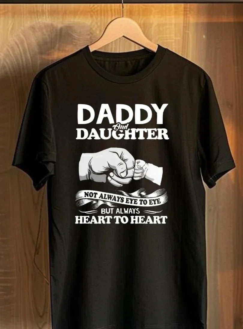Dad Daughter Heart To Heart Plus Size T-Shirt - Sigma Trends