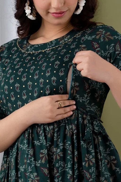 Premium Cotton Maternity and Feeding Gown Kurtis for Women - Sigma Trends
