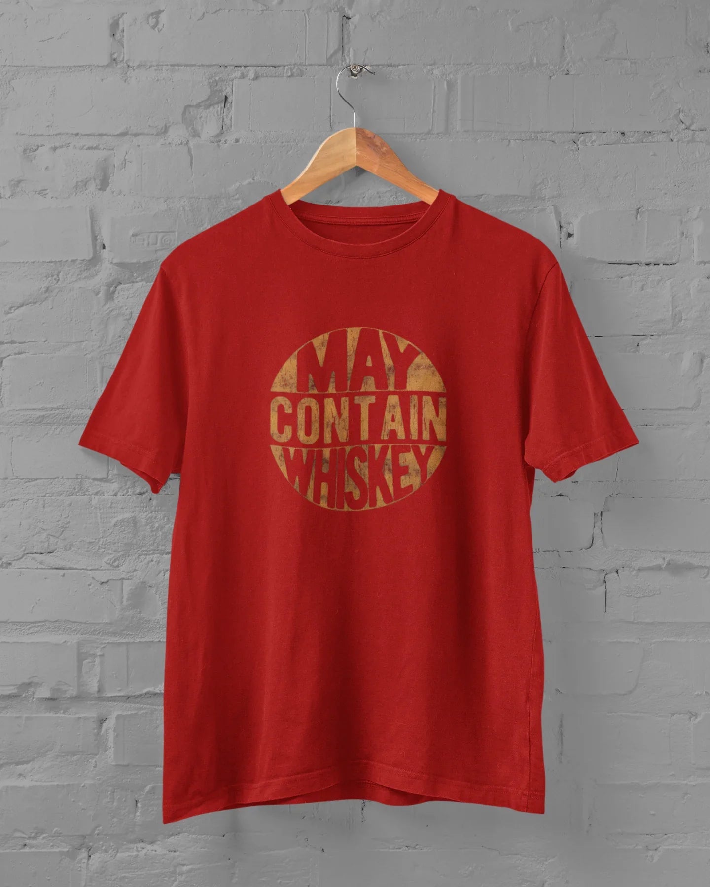 May Contain Whiskey Plus Size Maroon T-Shirt - Sigma Trends