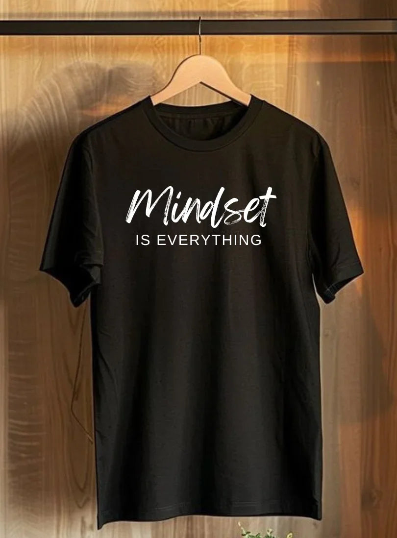 Mindset Is Everything Black Plus Size T-Shirt - Sigma Trends