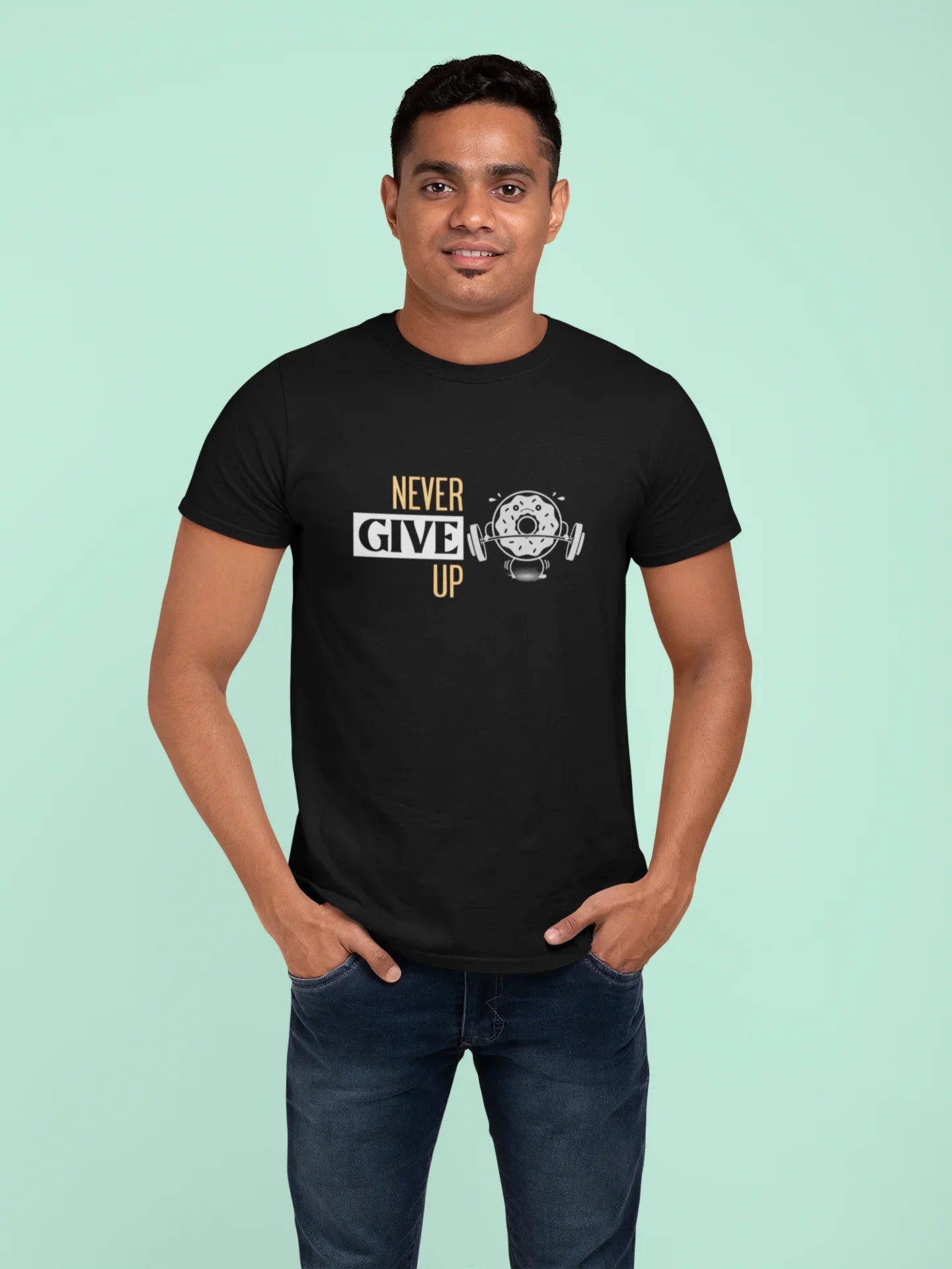 Never Give Up Plus Size T-Shirt - Sigma Trends