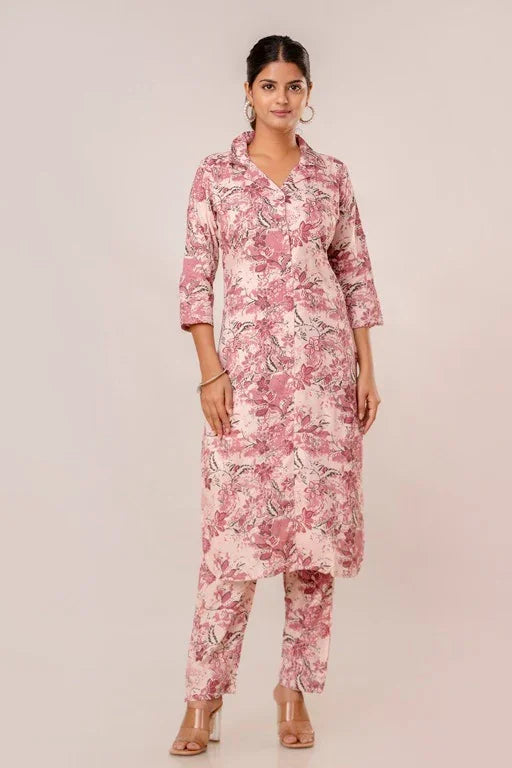 Women's Rayon Printed Plus Size Coord Set - Sigma Trends