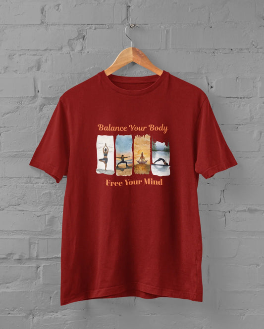 Balance Your Body Free Your Mind Yoga Plus Size Unisex T-Shirt - Sigma Trends