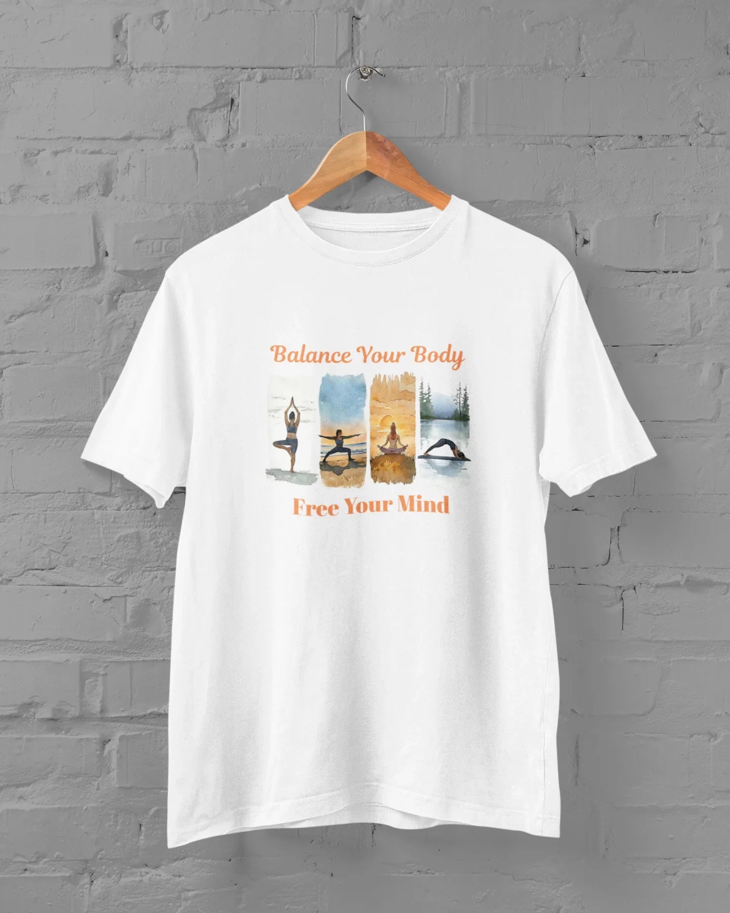 Balance Your Body Free Your Mind Yoga Plus Size Unisex T-Shirt - Sigma Trends
