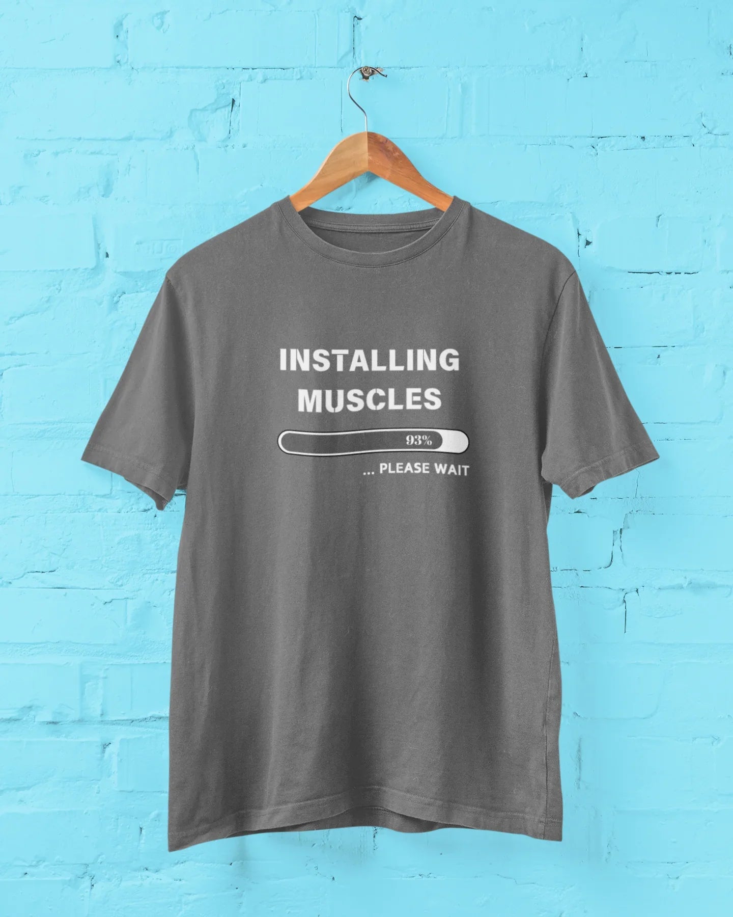 Installing Muscles Please Wait Plus Size T-Shirt - Sigma Trends
