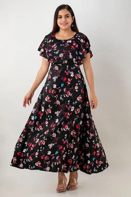 Poly Crepe Printed Dress - Sigma Trends