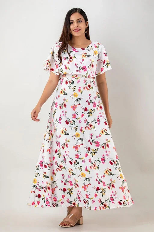 Poly Crepe Printed Dress - Sigma Trends