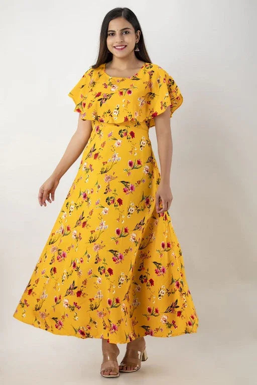 Poly Crepe Printed Dress - Sigma Trends