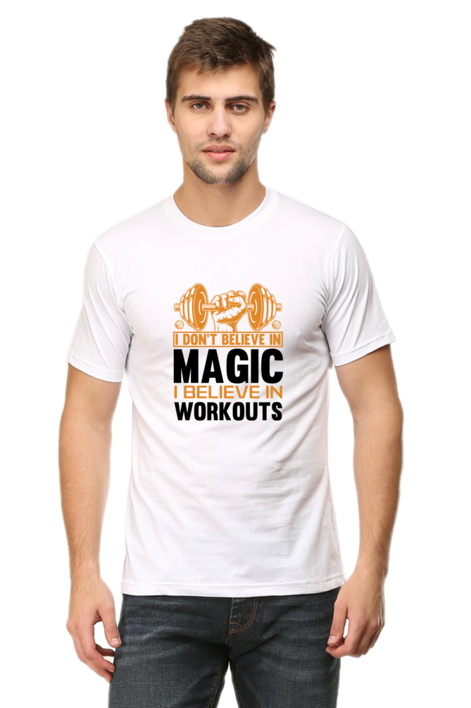 I Don't Believe in Magic I Believe in Workouts Plus Size t-shirt - sigmatrends