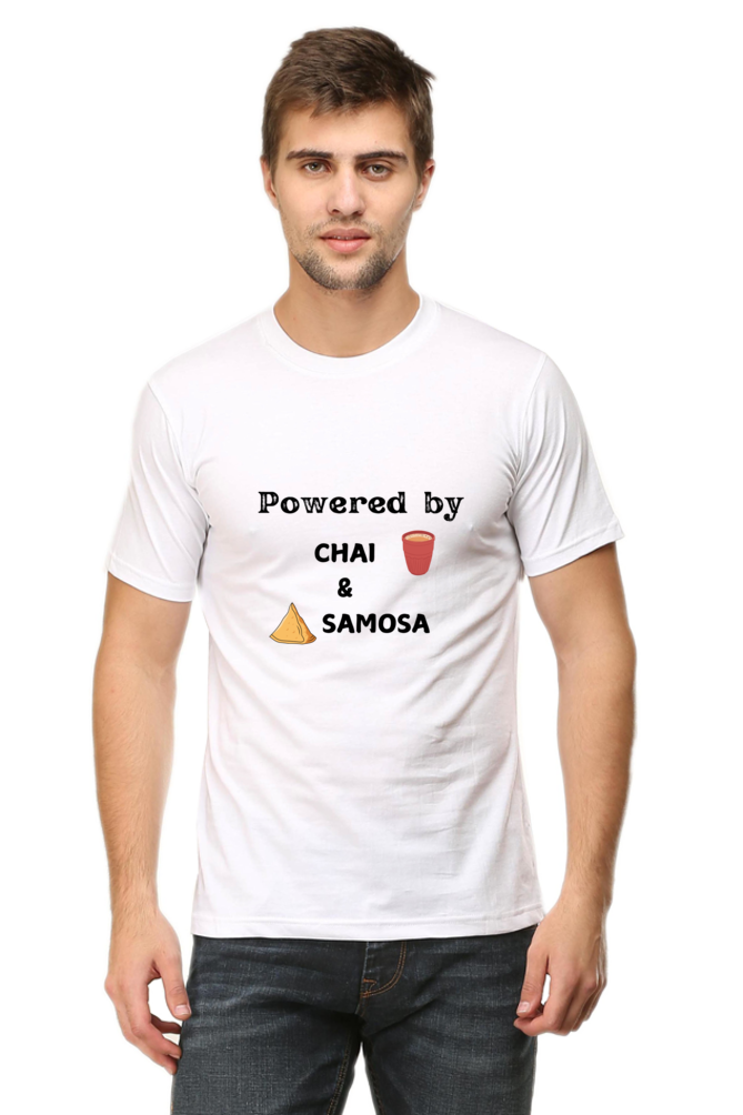 Powered By Chai & Samosa Plus Size T-Shirt