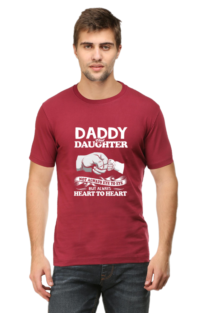 sigmatrends Daddy and Daughter Not Always Eye to Eye Maroon Plus Size T-Shirt