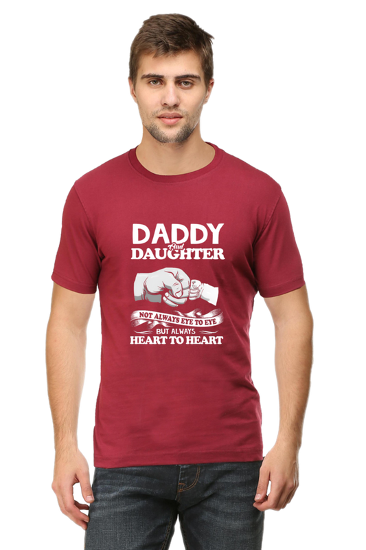 sigmatrends Daddy and Daughter Not Always Eye to Eye Maroon Plus Size T-Shirt