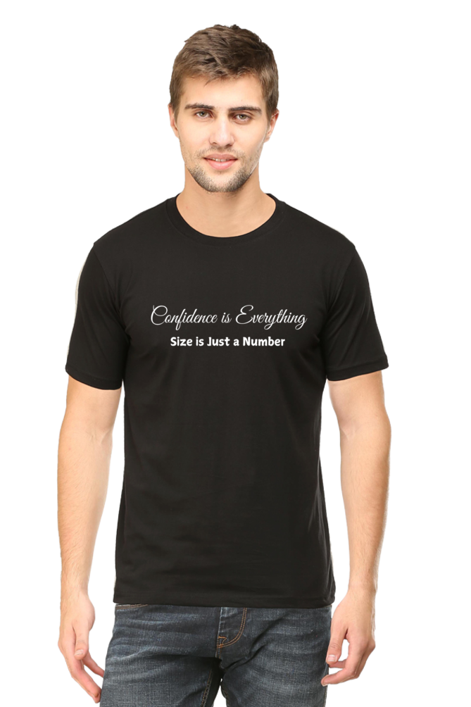 Confidence Is Everything Size Is Just A Number Plus Size Black T-Shirt