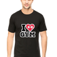 I Love Gym Men Plus Size Black T-Shirt