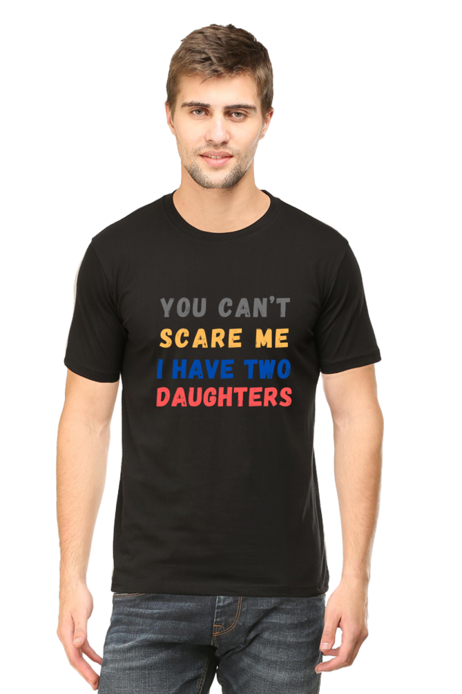 You Can't Scare Me I Have Two Daughters Plus Size Black T-Shirt sigmatrends