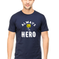 Always Her Hero Plus Size Men's Navy Blue T-Shirt sigmatrends