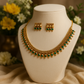Gold Plated Green Stone Traditional Necklace Set for Women | Ethnic Jewellery with Earrings | Festive Wear, Wedding Wear & Daily Fashion  | Green Stone Jewelry - sigmatrends