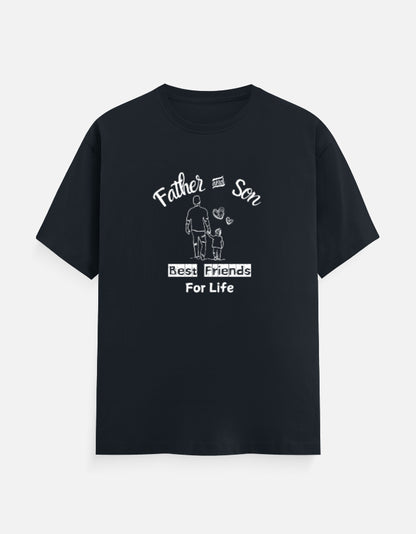 Father and Son Best Friends For Life Plus Size Men's Navy Blue T-Shirt sigmatrends