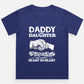 Kid Daddy and Daughter Not Always Eye to Eye T-Shirt for boys and girls aged 5-13 years in royal blue 100% cotton graphic tee - sigmatrends