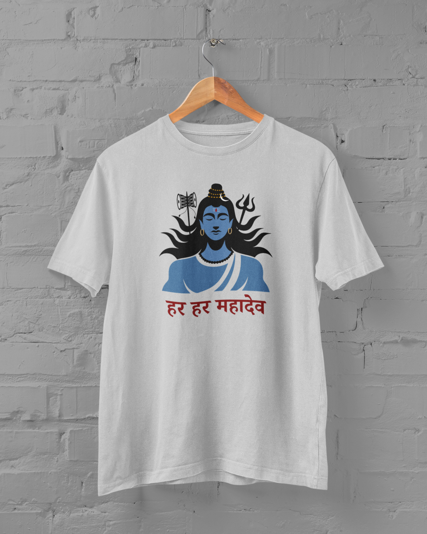 Har Har Mahadev Plus Size T-Shirt Grey - Sigmatrends