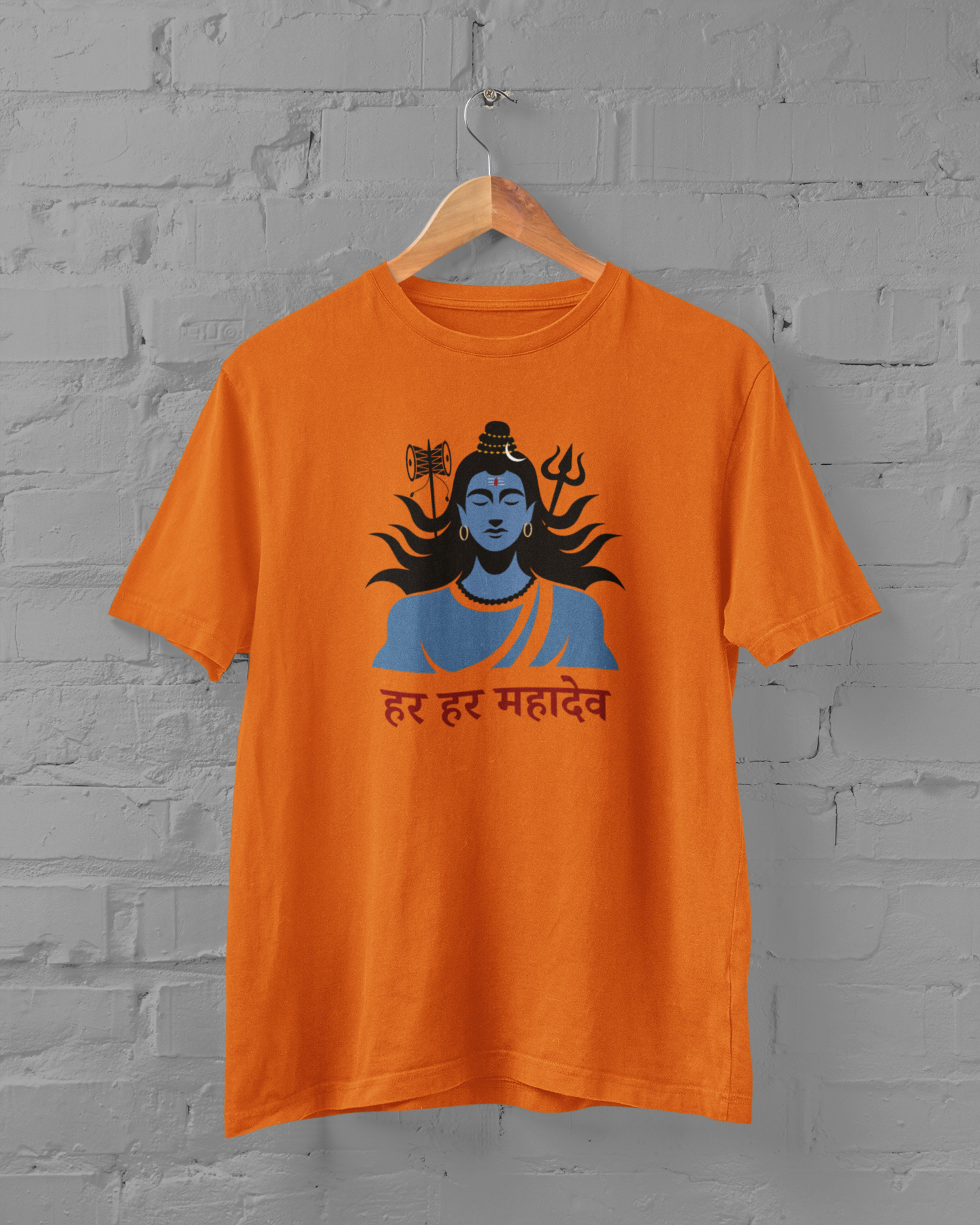 Har Har Mahadev Plus Size T-Shirt Orange - Sigmatrends