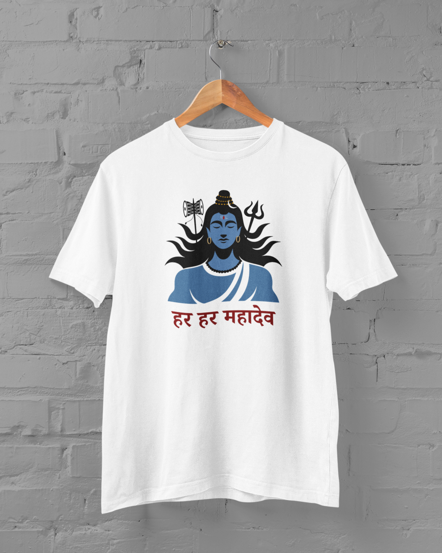 Har Har Mahadev Plus Size T-Shirt White - Sigmatrends