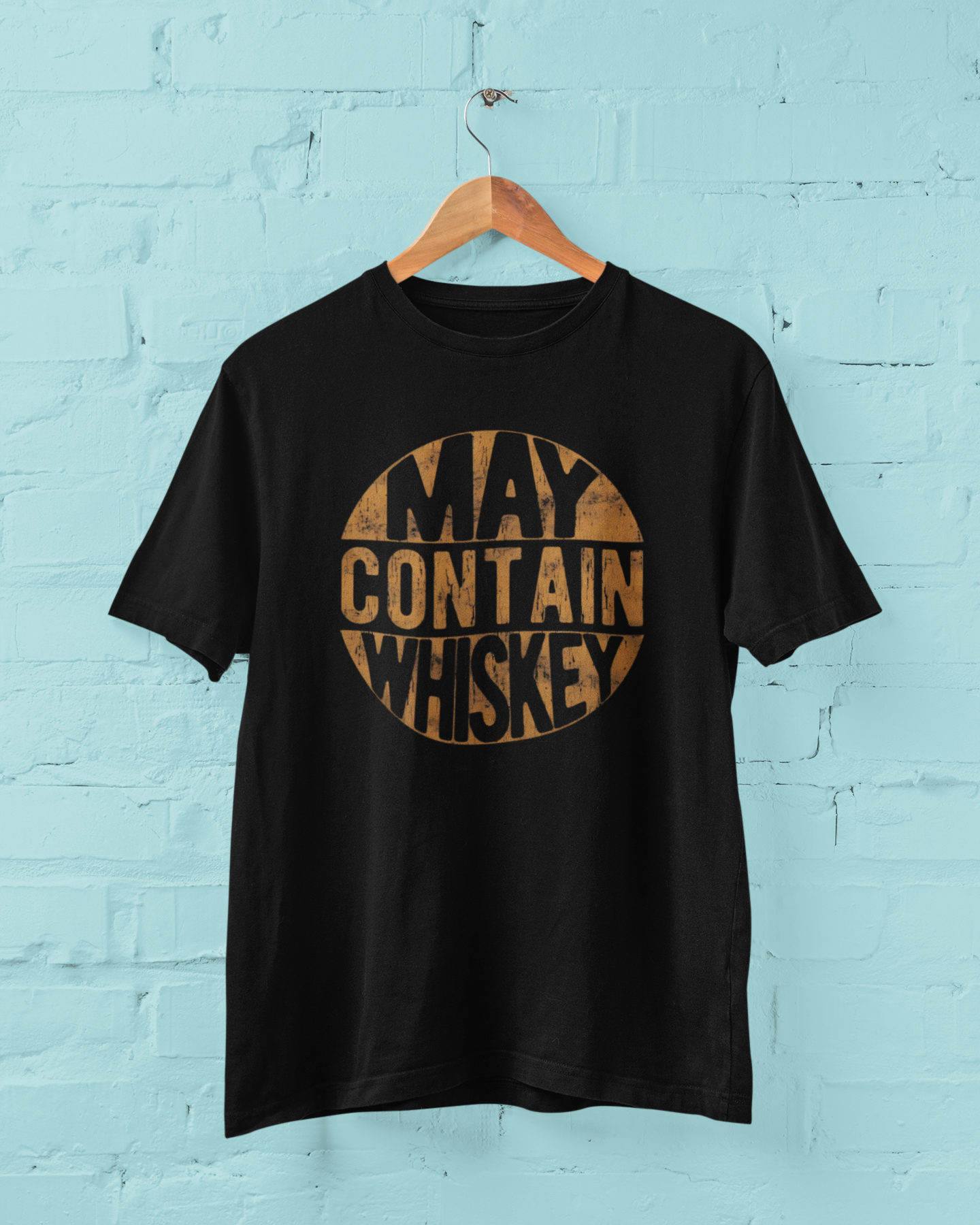 May Contain Whiskey Plus Size Black T-Shirt Sigmatrends