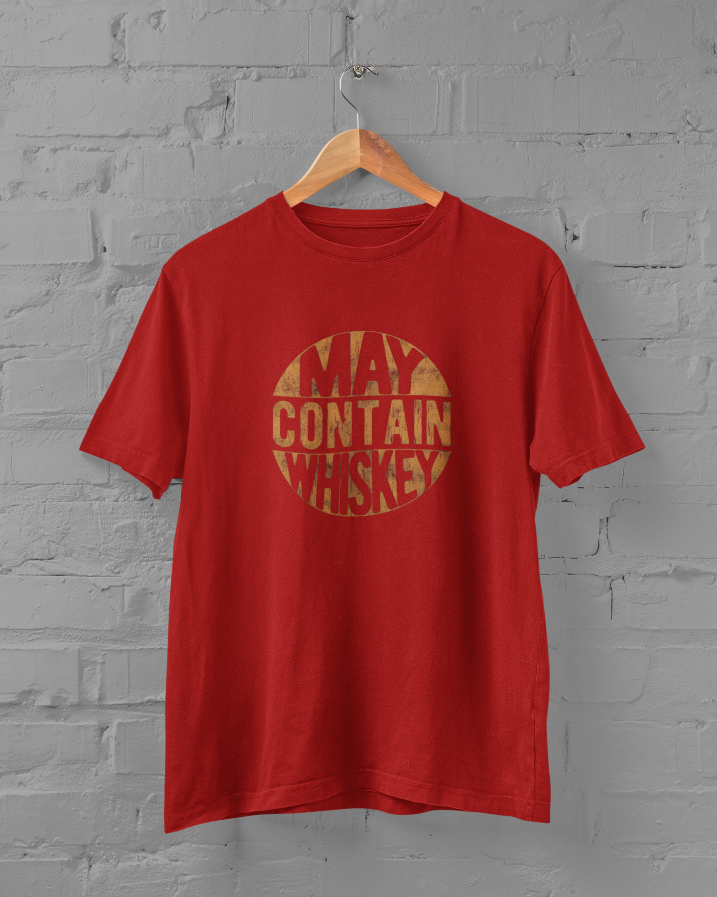 May Contain Whiskey Plus Size Maroon T-Shirt