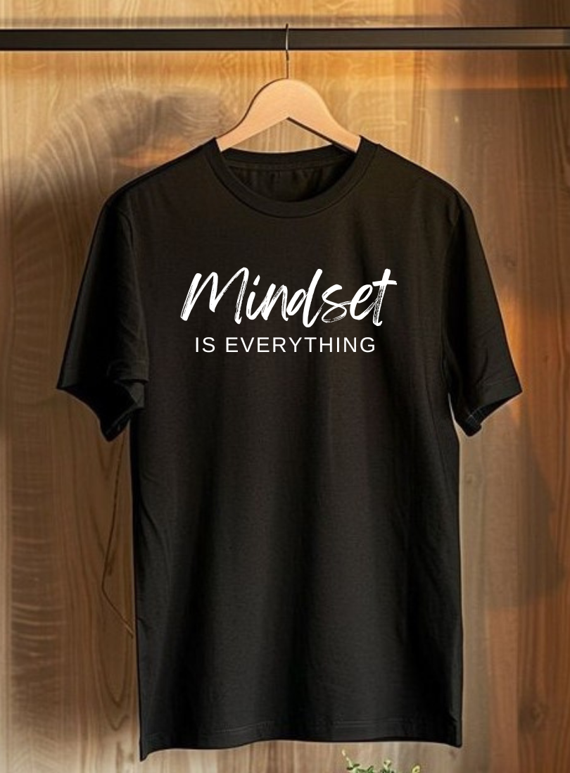 Mindset Is Everything Black Plus Size T-Shirt- sigmatrends