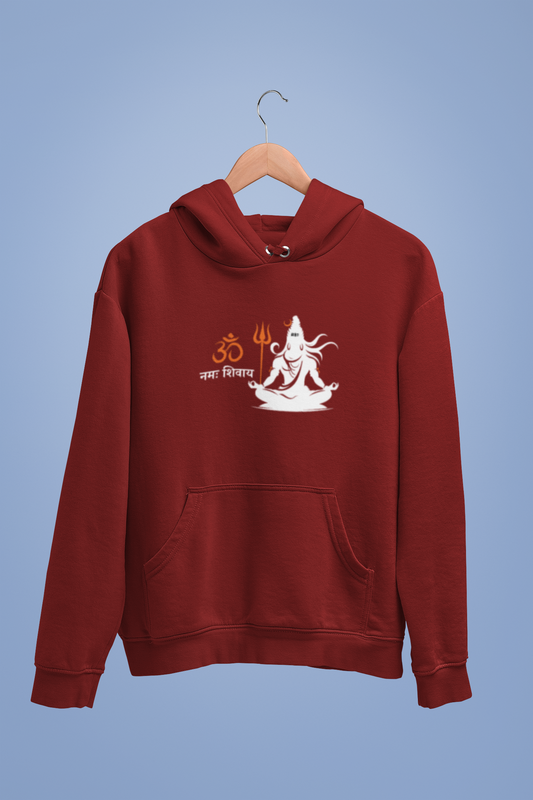 Om Namha Shivaya Unisex Hoodie Sweatshrit Maroon - Sigmatrends