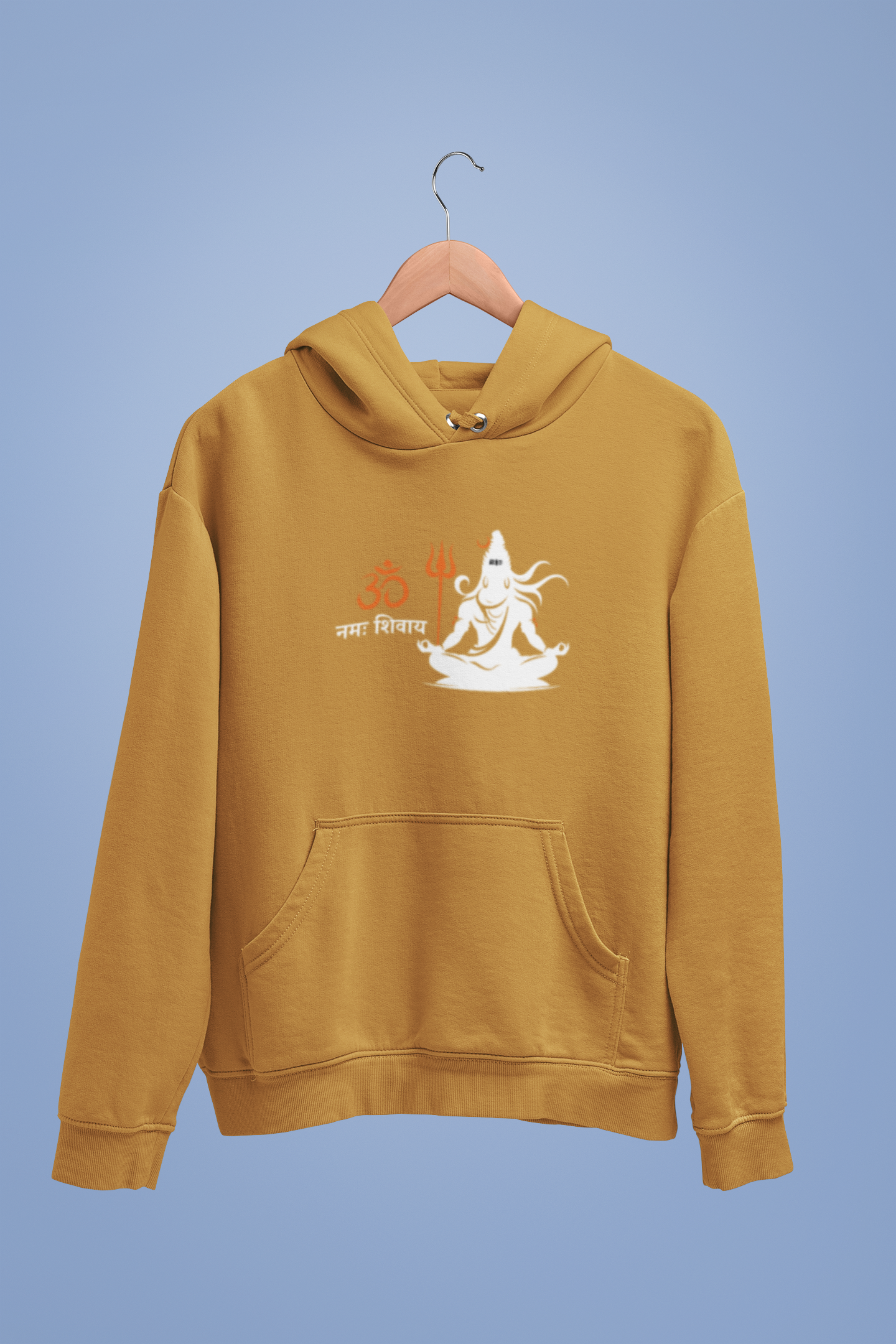 Om Namha Shivaya Unisex Hoodie Sweatshrit Mustard Yellow - Sigmatrends