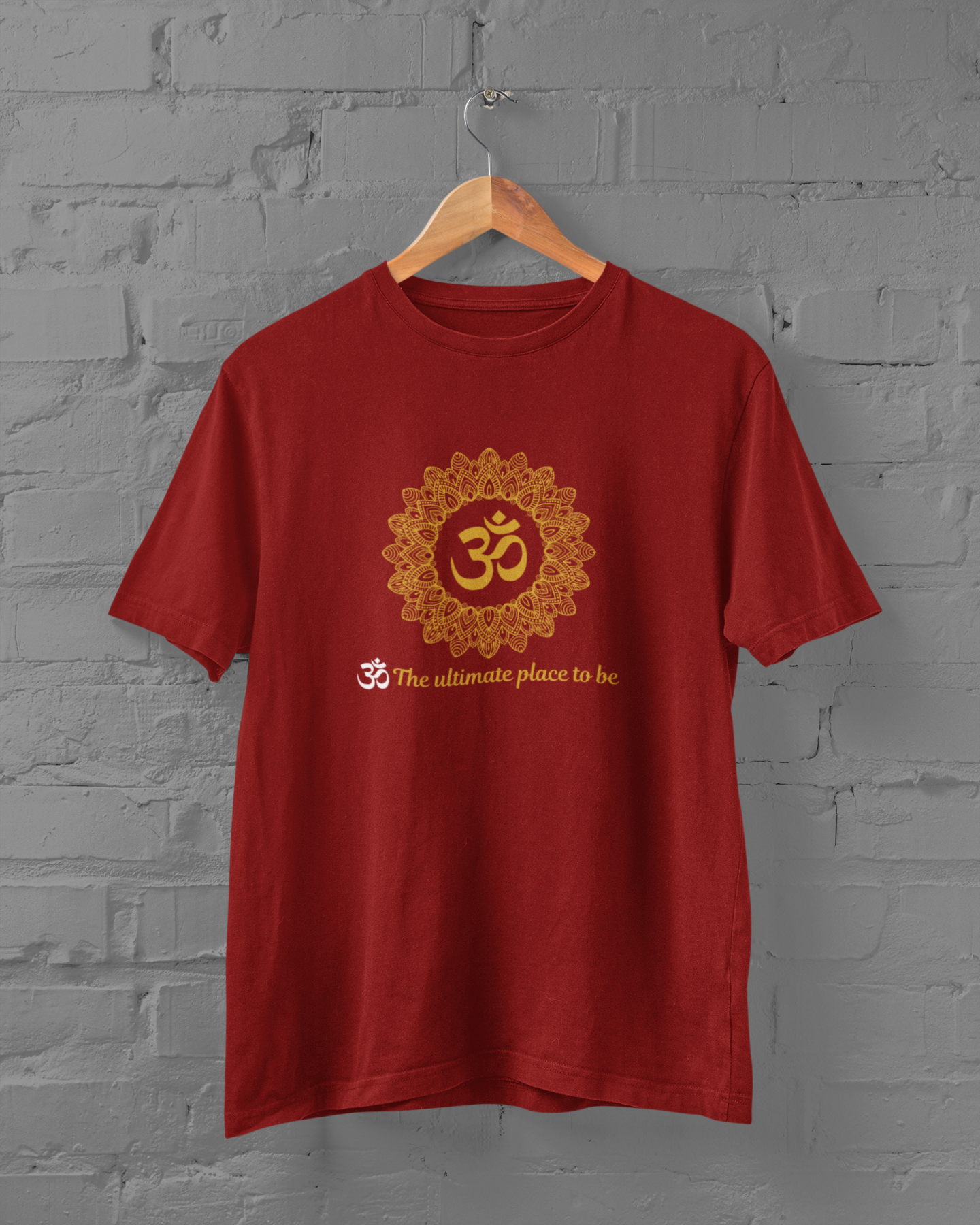 Om Yoga Unisex Plus Size Maroon T-Shirt - sigmatrends