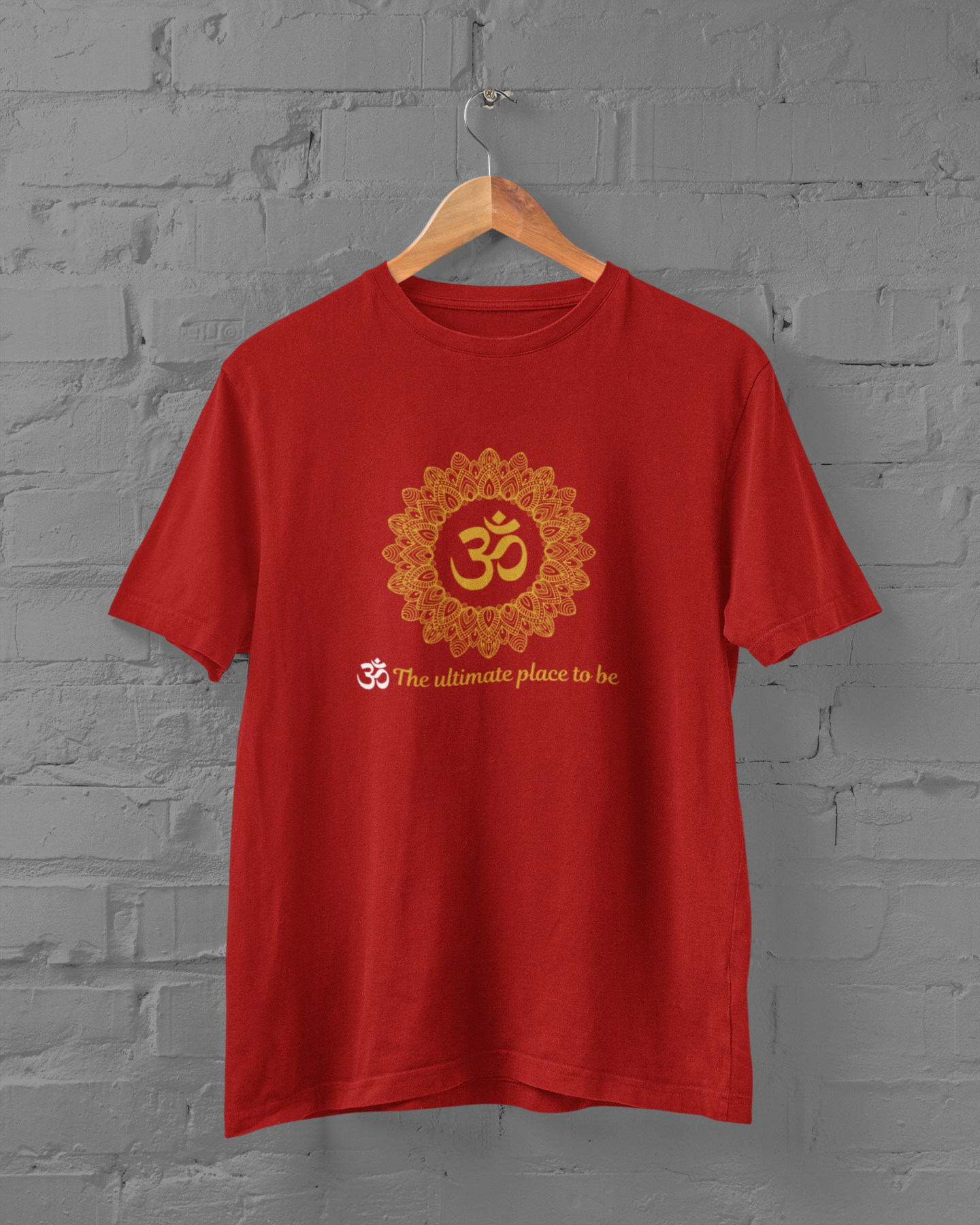 Om Yoga Unisex Plus Size Red T-Shirt - sigmatrends