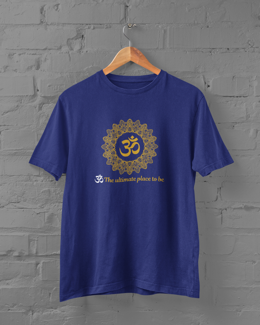 Om Yoga Unisex Plus Size Royal Blue T-Shirt - sigmatrends