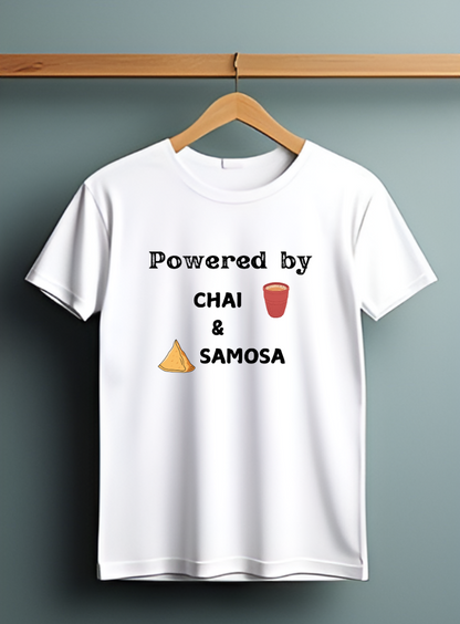 Powered By Chai & Samosa Plus Size T-Shirt