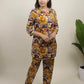 Women's Plus Size Rayon Night Suit Set Printed Shirt and Pyjama - Sigma Trends
