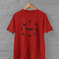 Yoga Poses Plus Size Red T-Shirt – Unisex Cotton Tee for Yoga Lovers - Sigmatrends