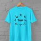 Yoga Poses Plus Size Sky Blue T-Shirt – Unisex Cotton Tee for Yoga Lovers - Sigmatrends