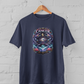 Cancer zodiac t-shirt with emotional intuitive crab design, cosmic astrology graphic unisex tee, plus size M-7XL Navy Blue Color - sigmatrends