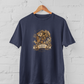 Leo Zodiac T-Shirt featuring a roaring lion graphic with celestial astrology design for men and women, available in sizes M-7XL Navy Blue -Sigmatrends
