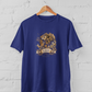 Leo Zodiac T-Shirt featuring a roaring lion graphic with celestial astrology design for men and women, available in sizes M-7XL Royal Blue -Sigmatrends