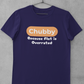 Chubby Because Flat Is Overrated Plus Size Royal Blue T-Shirt Sigmatrends