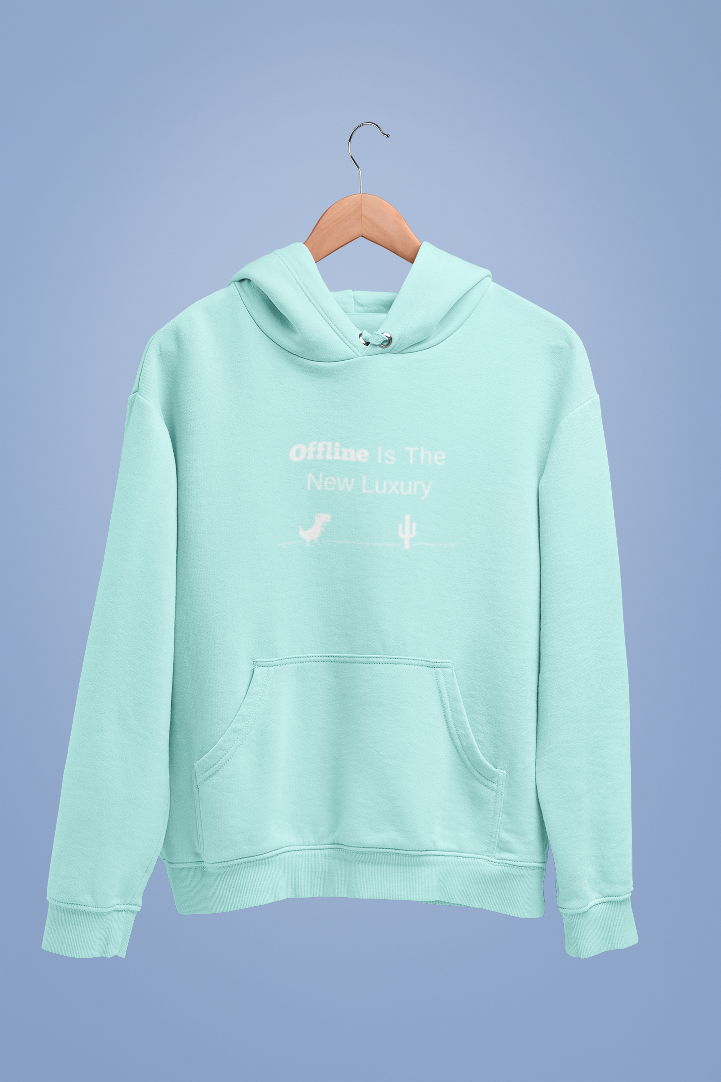 Offline Is The New Luxury Unisex Hoodie Sweatshirt Mint - Sigmatrends