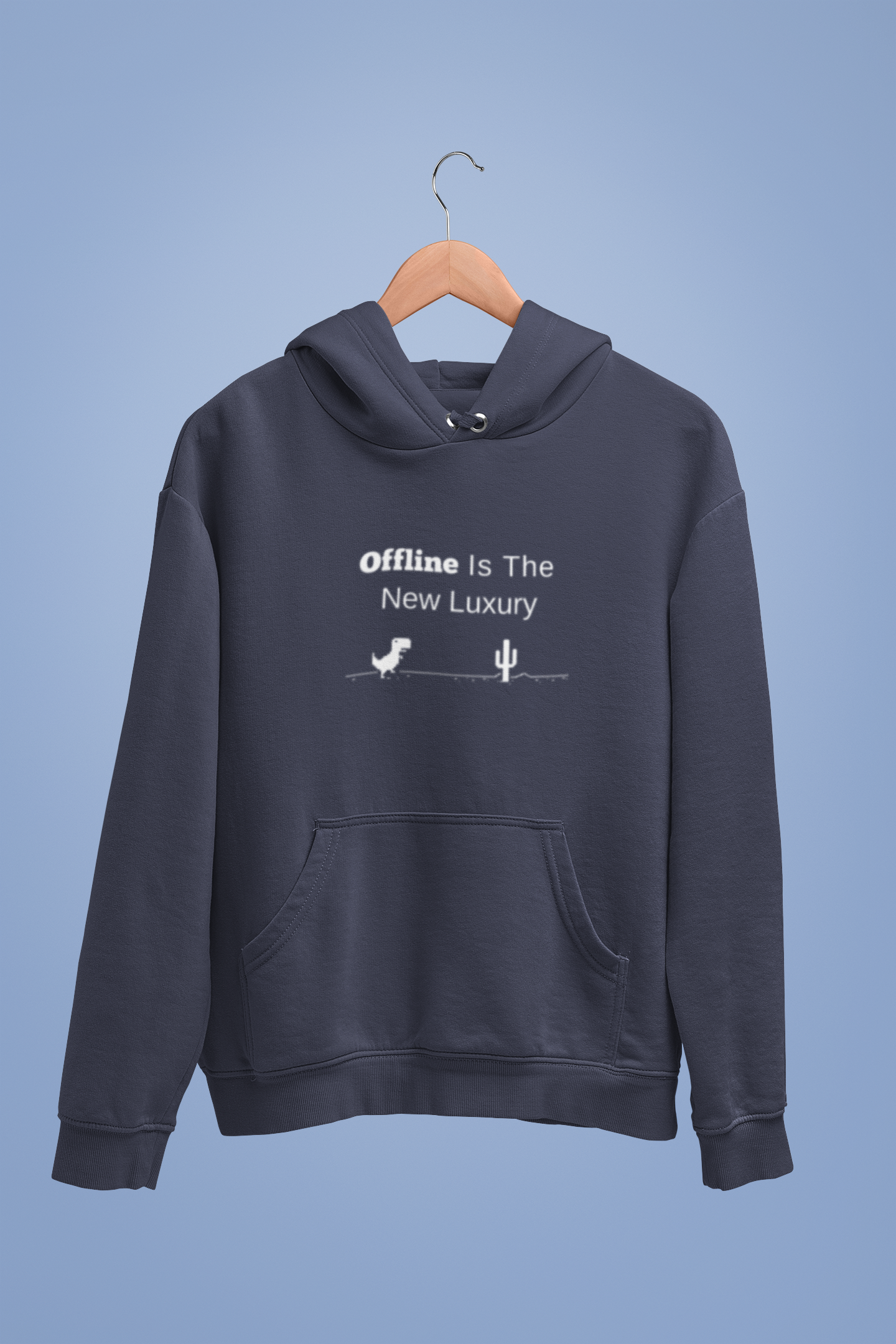 Offline Is The New Luxury Unisex Hoodie Sweatshirt Navy Blue - Sigmatrends