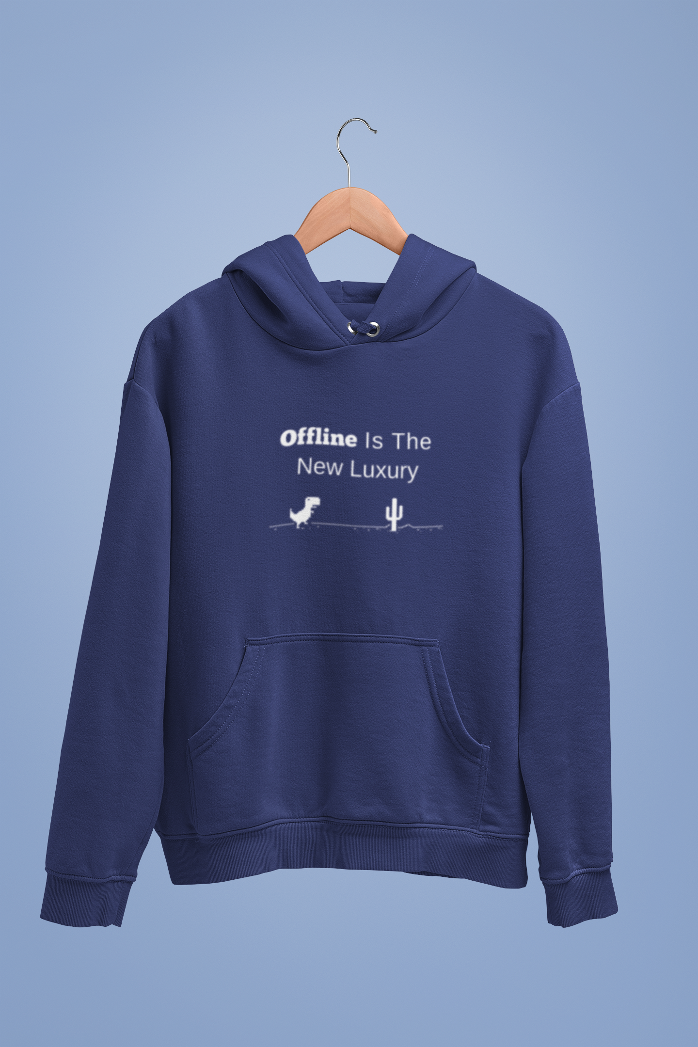 Offline Is The New Luxury Unisex Hoodie Sweatshirt Royal Blue - Sigmatrends