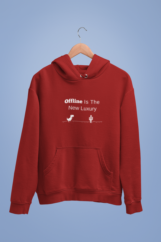 Offline Is The New Luxury Unisex Hoodie Sweatshirt Red - Sigmatrends