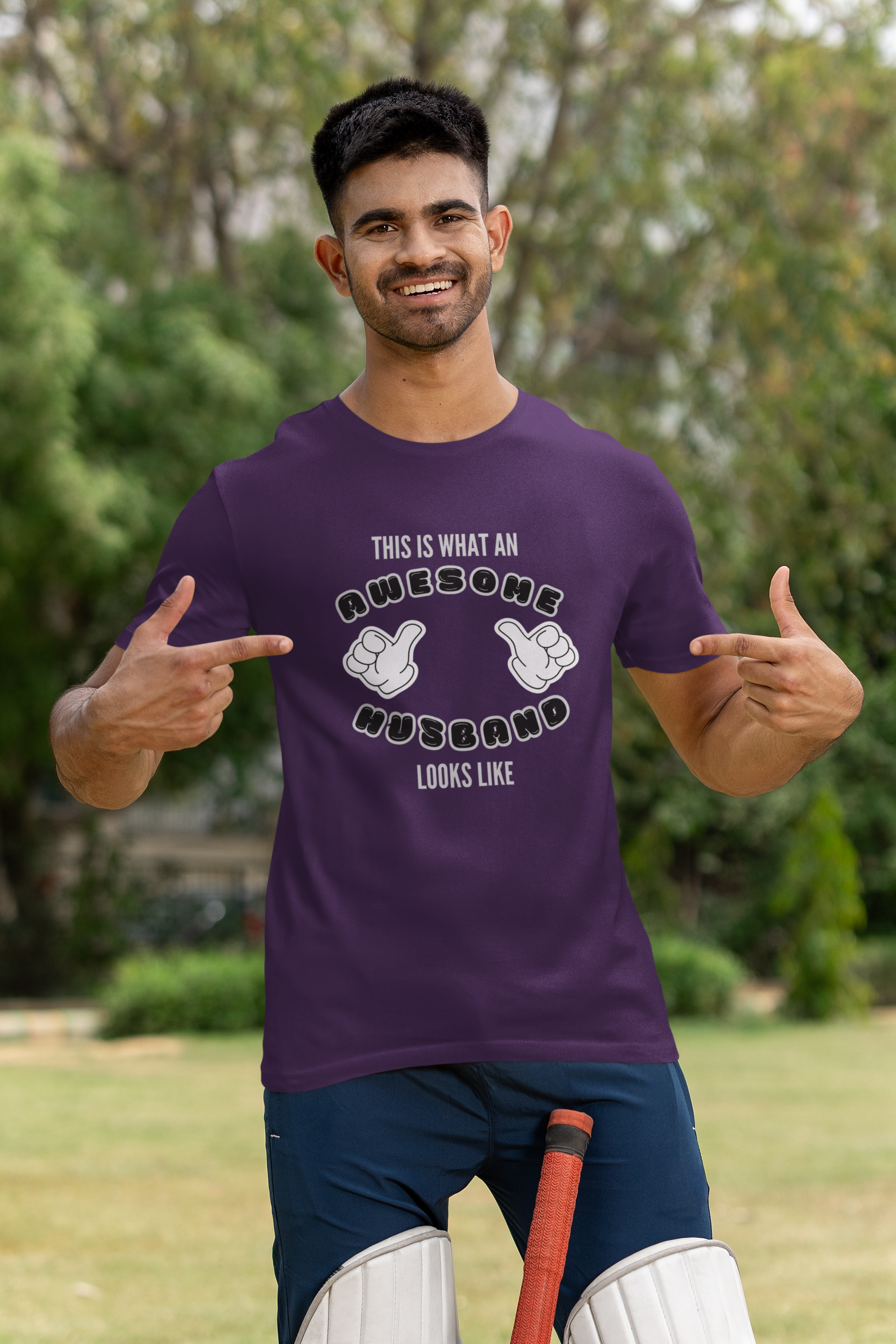 This Is What An Awesome Husband Looks Like Plus Size Purple T-Shirt Sigmatrends