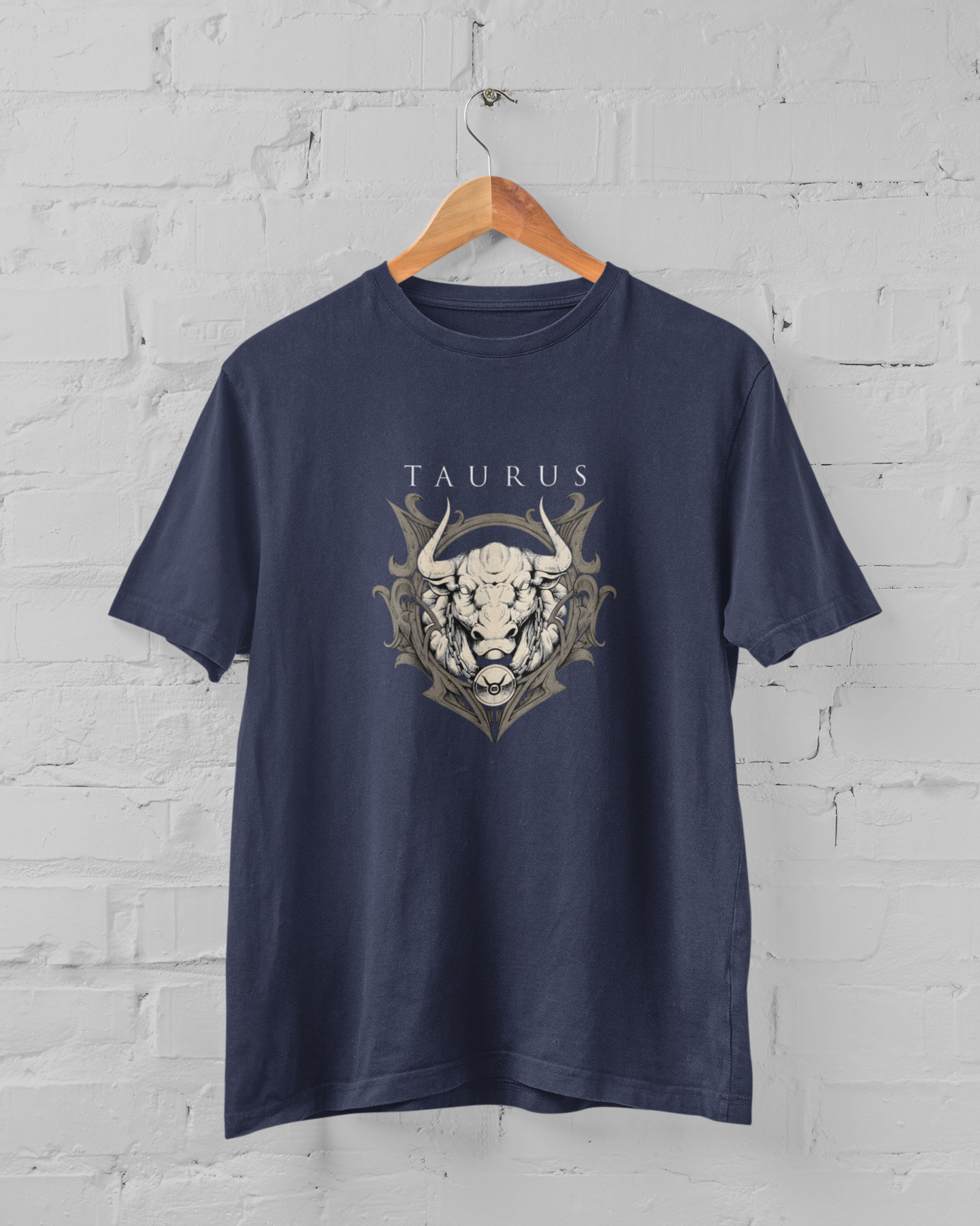 Taurus Zodiac Bull Graphic Navy Blue T-Shirt - Sigmatrends
