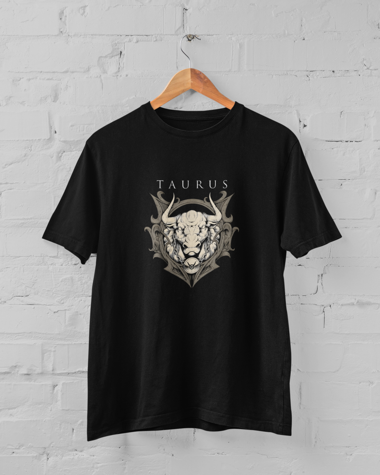 Taurus Zodiac Bull Graphic Black T-Shirt - Sigmatrends